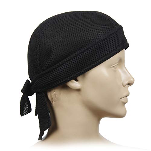 Dew Rags Skull Cap Cycling Bandana Head Wrap Breathable Helmet Liner Durag Sweat Wicking Beanie Hat for Men Women