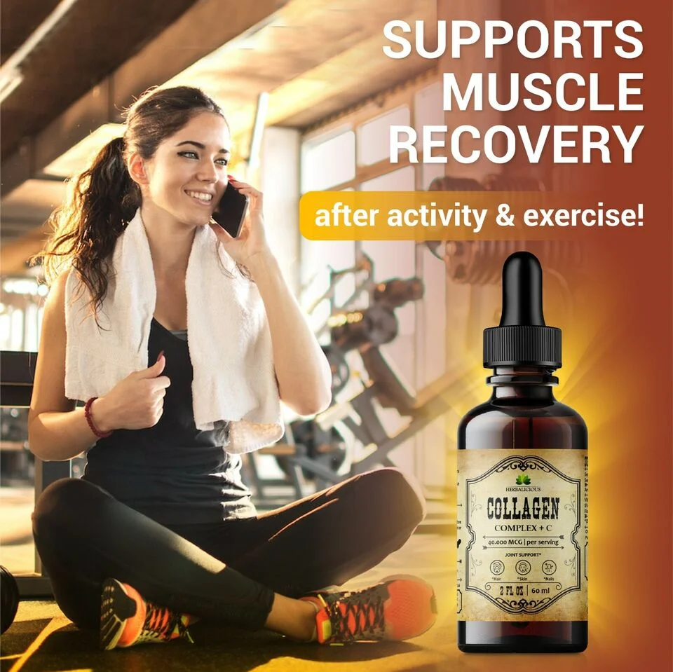 Hydrolyzed Collagen Fish Complex + C Liquid Collagen Supplement, 2oz For Hair, Skin, Nail