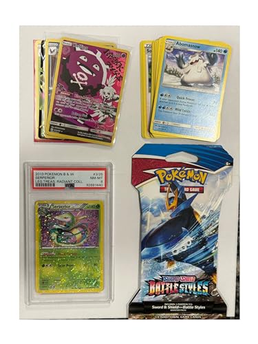 Card Kings Poke-mon Mystery Pack - Graded Card Mystery Power Pack, 5 Holograms, Sealed Booster Pack, Plus 20 Base Bonus Cards