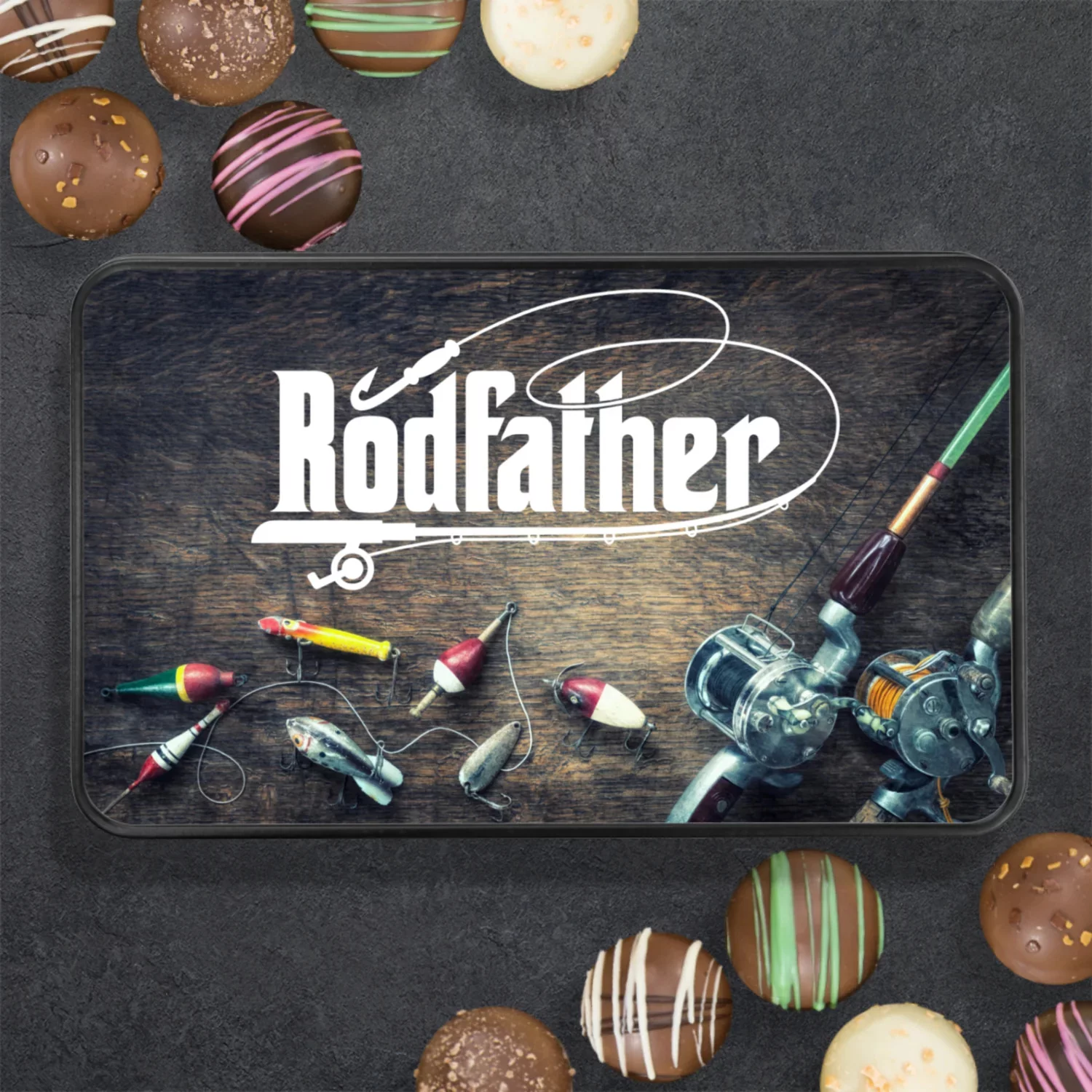 Fathers Day Gift - Artisan Homemade Chocolate Truffles - Chocolate Gift Box - Fishing Dad Gift