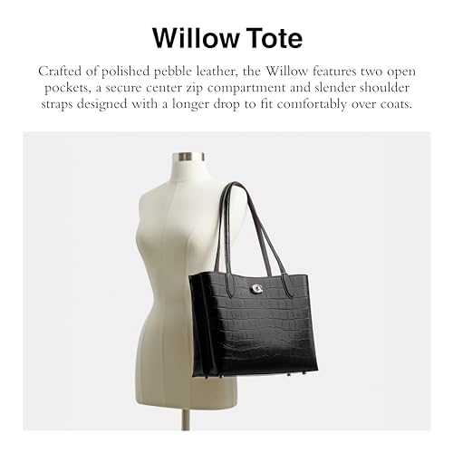 Coach Womens Embossed Croc Willow Tote