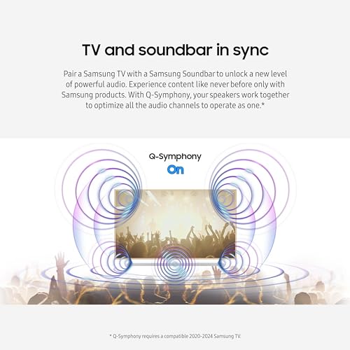 SAMSUNG HW-S50B/ZA 3.0ch All-in-One Soundbar w/Dolby 5.1, DTS Virtual:X, Q Symphony, Built in Center Speaker, Adaptive Sound Lite, Bluetooth Multi Connection, 2022 Black