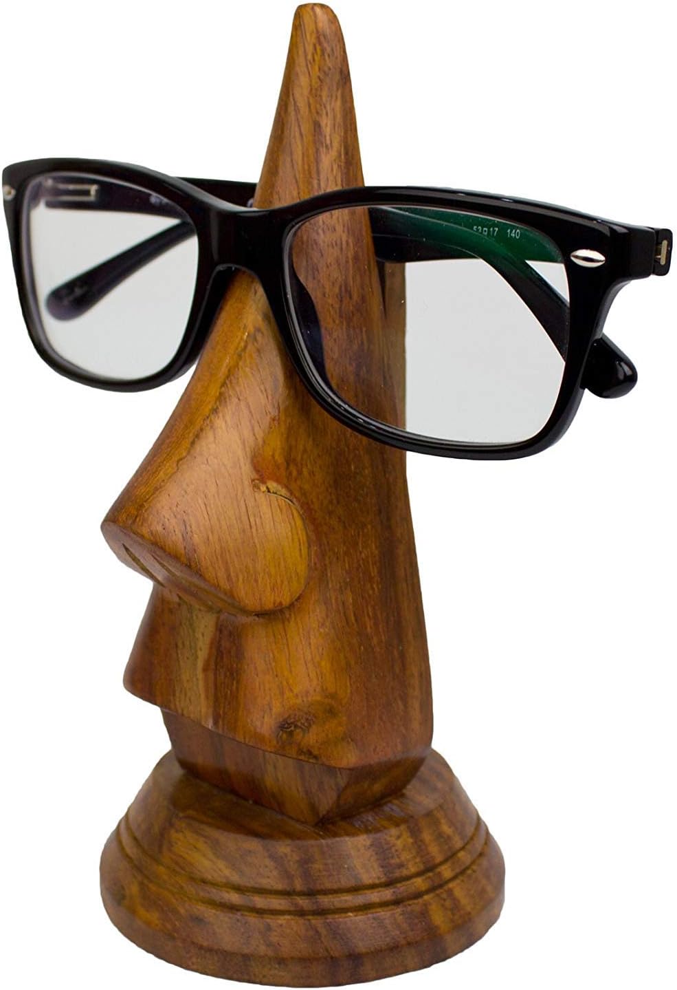 Ajuny Decorative Handcrafted Eyeglass Spectacle Holder Wooden Home Decor Eyewear Display Stand Specs Sunglasses Eyeglasses Goggles Stand Organizer for Office Desk Home Decor Gifts (Nose Shape)