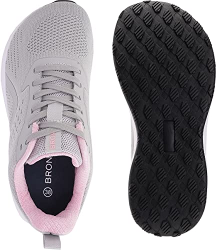 BRONAX Women's Wide Toe Box Road Running Shoes | Wide Athletic Tennis Sneakers with Rubber Outsole