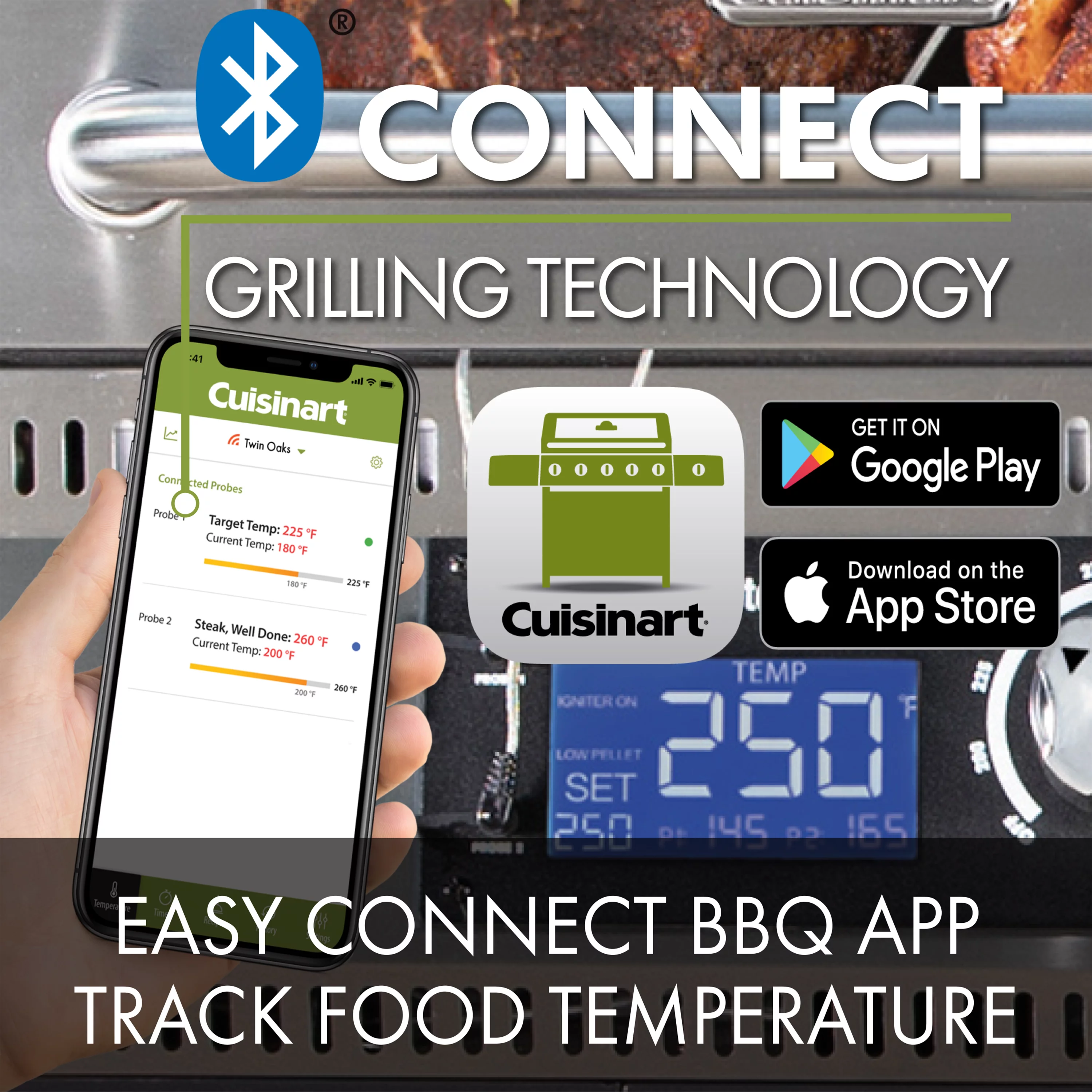 Cuisinart Twin Oaks Dual Function Pellet and Propane Gas Grill