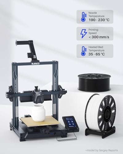 ELEGOO PLA Filament 1.75mm Bundle 4KG, 3D Printer Filament Dimensional Accuracy +/- 0.02mm, 4pcs 1kg Spool(2.2lbs) Fit Most FDM 3D Printers (Black, White, Dark Blue, True Red)