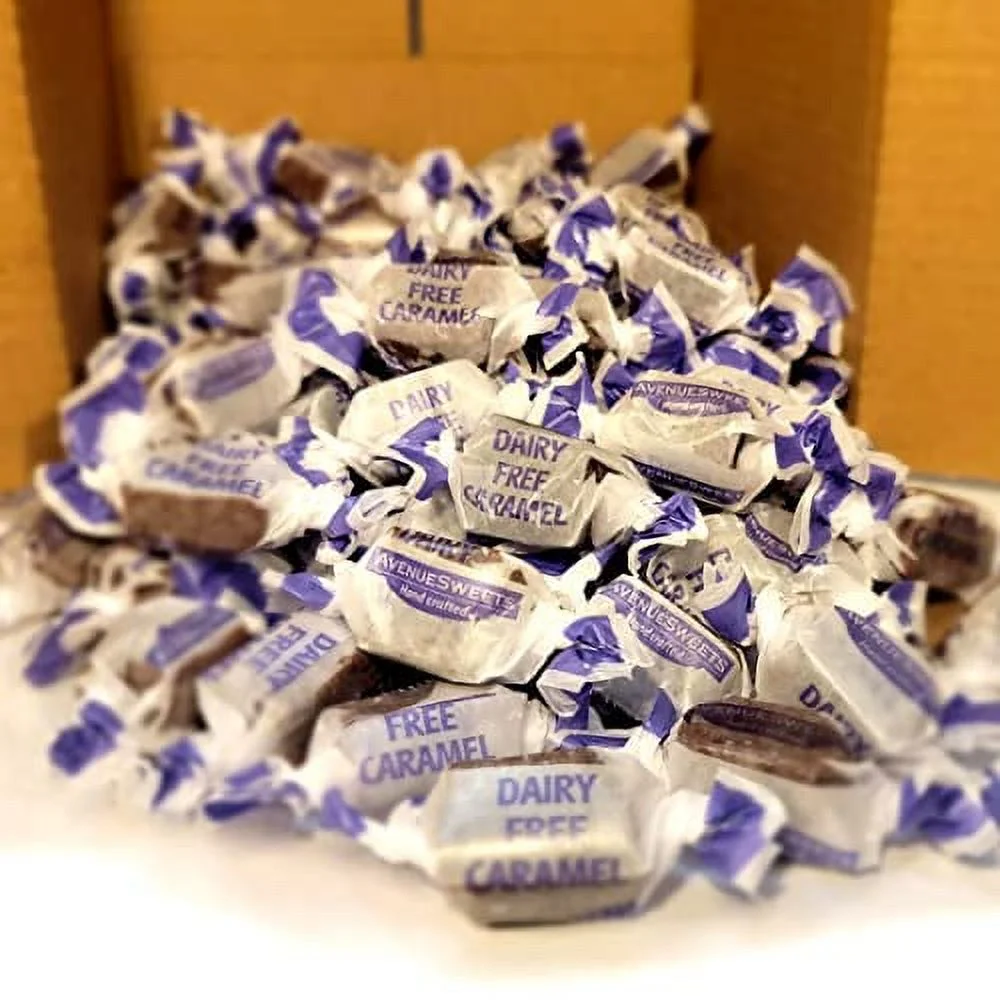handcrafted organic dairy vegan individually wrapped soft caramels  2 lb box  sea salt chocolate