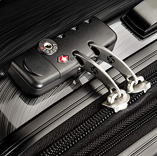 Samsonite Winfield 2 Hardside Expandable Luggage with Spinner Wheels, Brushed Anthracite, Checked-Large 28-Inch