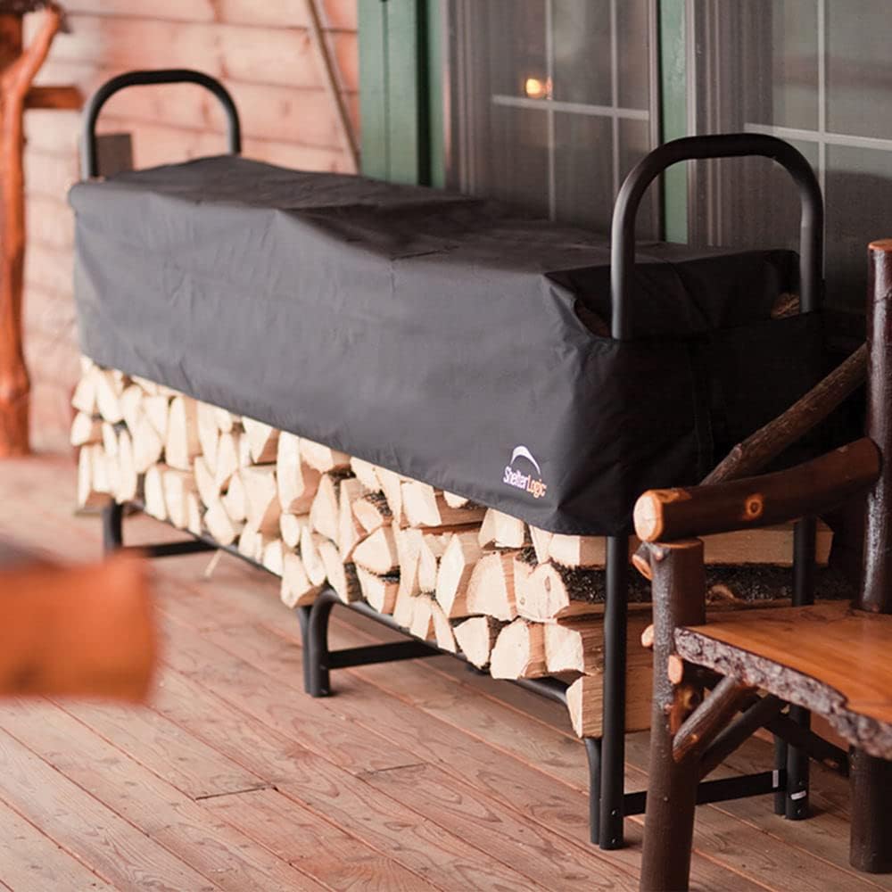 ShelterLogic 8' Firewood Rack with Adjustable Cover