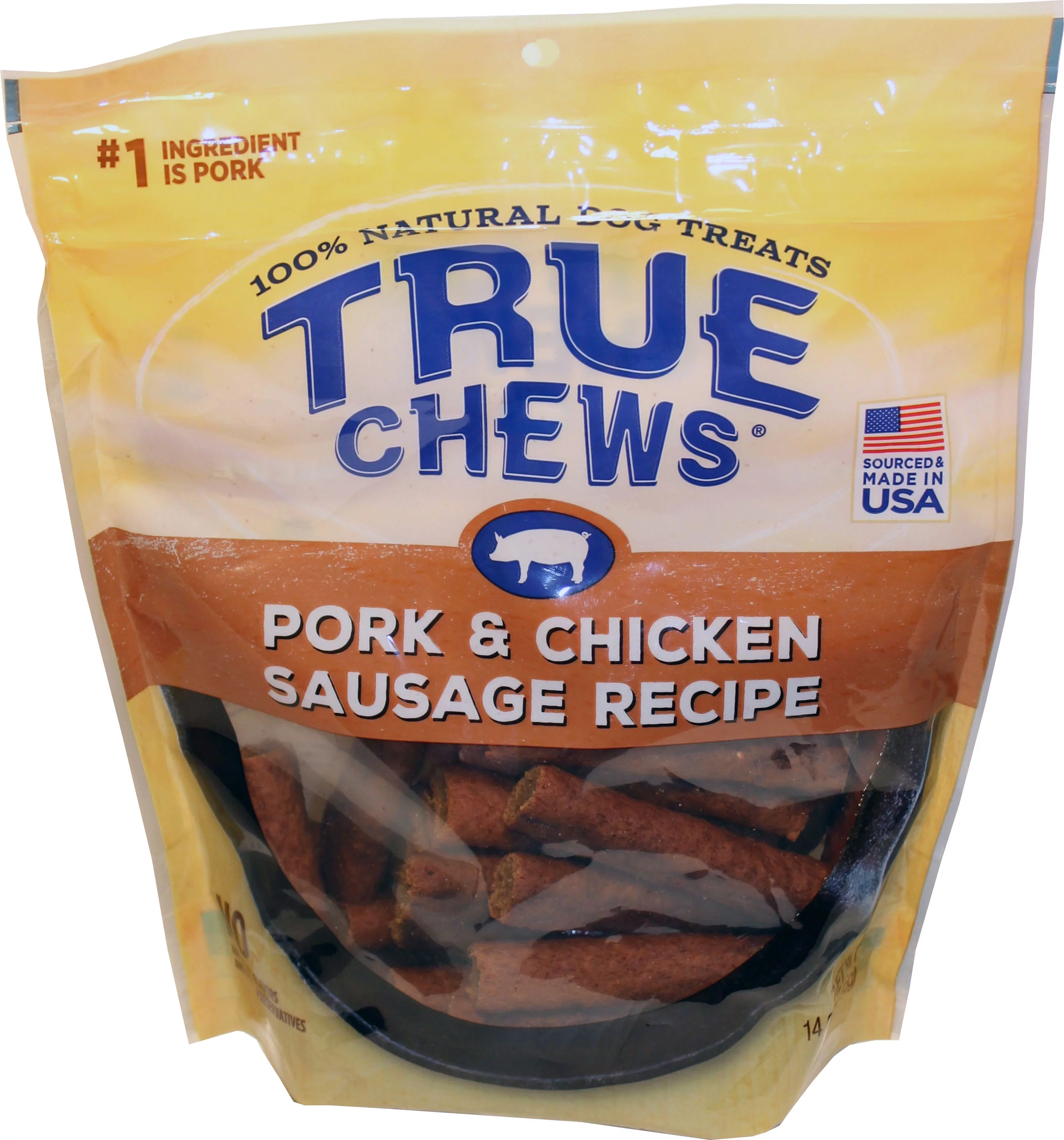 True Chews Pork & Chicken Sausage Recipe Dog Treats, 14 Oz
