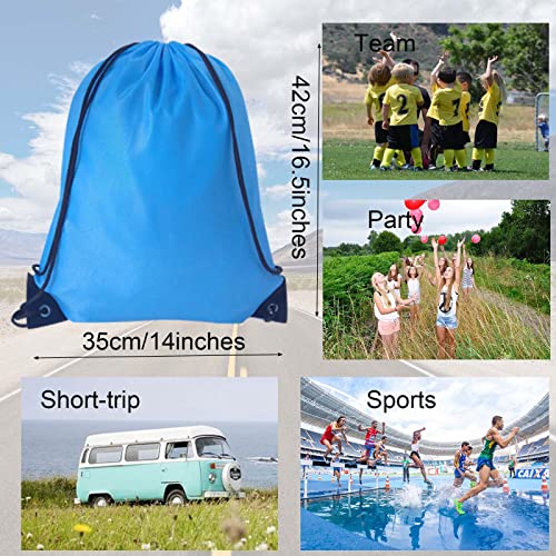 100 Pack Drawstring Backpack Black Bulk Drawstring Bags Nylon String Backpack Gym Cinch Sack Backpack Sport Bag Draw String Party Bags for Men or Women