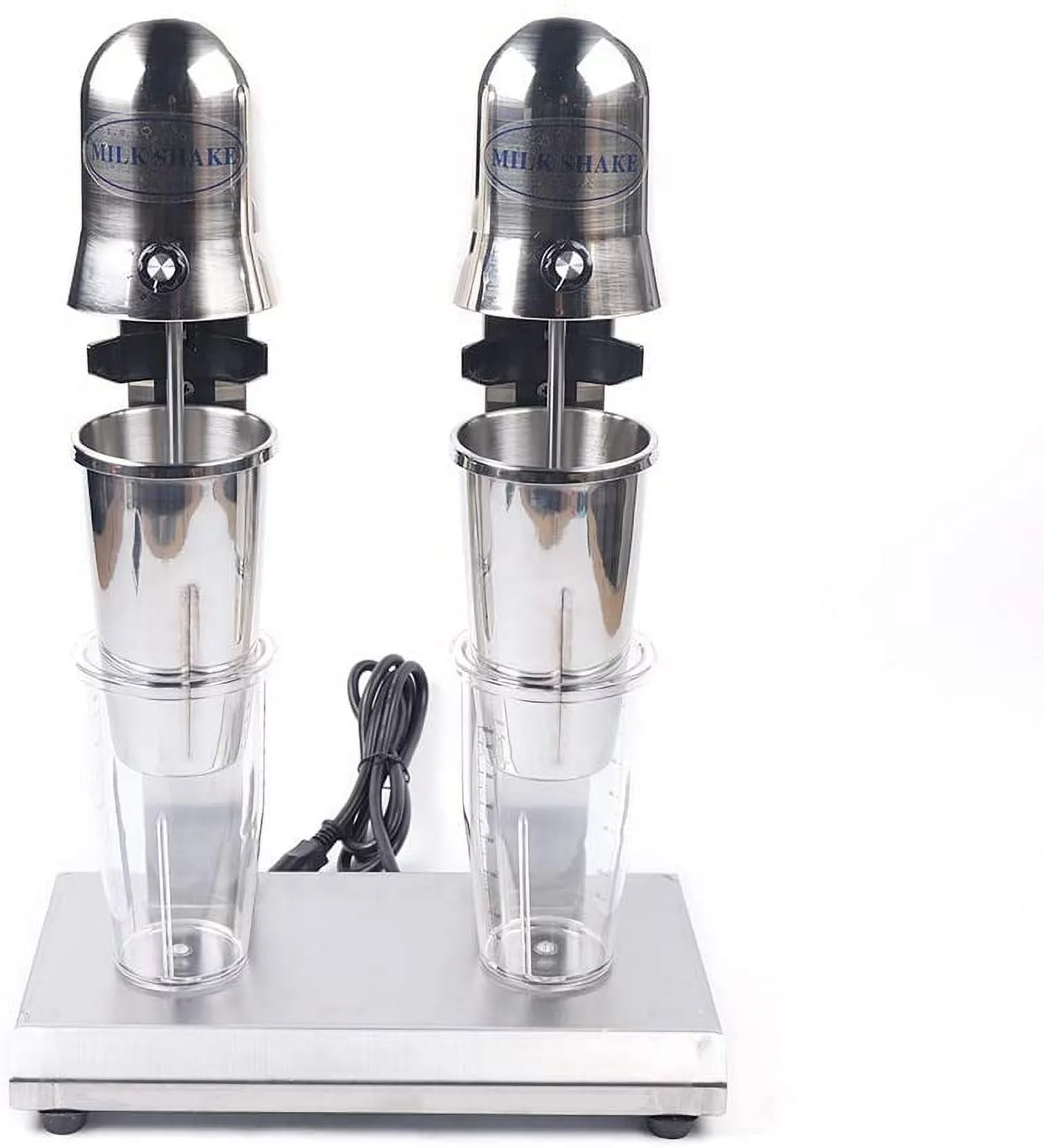 OUKANING 560W Commercial Double Head Milkshake Maker Shaker Drink Mixer Blender 2 Speed
