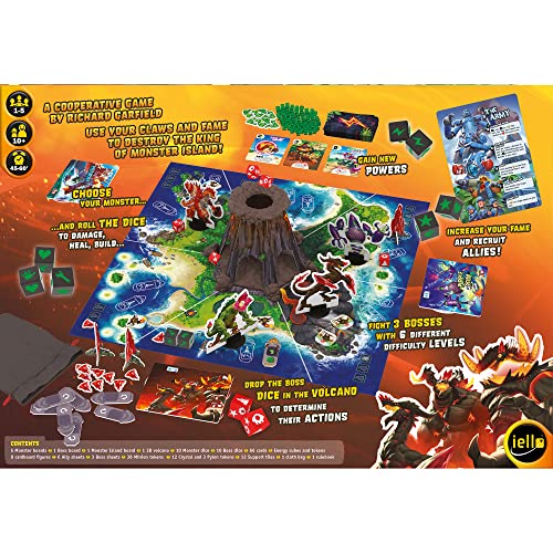 IELLO: King of Monster Island - Strategy Board Game, Sequel of The King of Line, Family Game, Play Cooperatively, Ages 10+, 1-5 Players, 60 Minutes