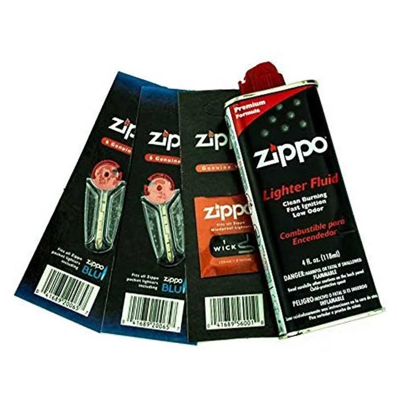 Zippo Gift Set Lighter Fluid 1 Wick Card & 2 Flint Card - Shop Hardware Tools Online Store