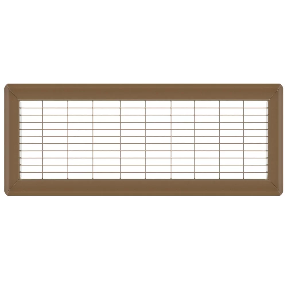 6in x 20in Imperial Brown Heavy Gauge Steel Floor Grille - Heating and Cooling Air Vent