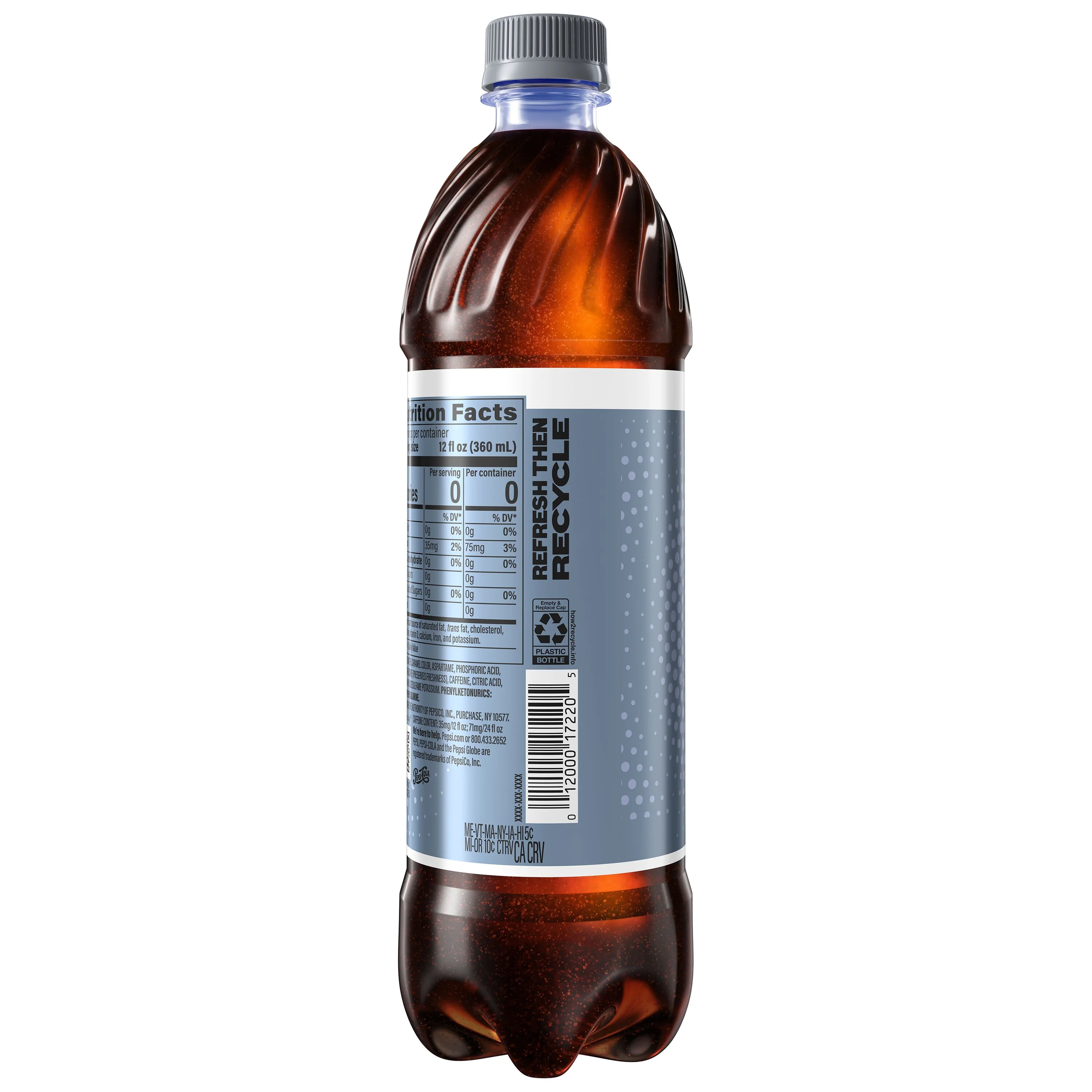 Diet Pepsi Cola Soda Pop, 24 fl oz, 6 Pack Bottles