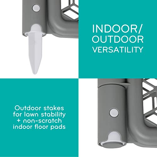 Evenflo Versatile Play Space Adjustable Play Area, Plastic, 8-Panel (Cool Gray)