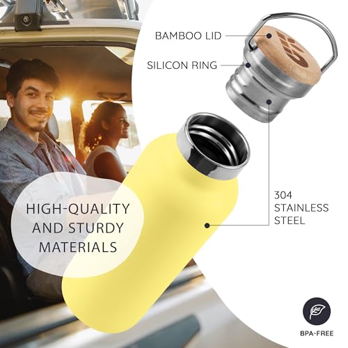 Bambaw 32 oz Water Bottle | Insulated Water Bottles | Water Bottle Stainless Steel | Insulated Travel Water Bottle | Insulated Water Bottle | Stainless Steel Water Bottles | 1 Liter Water Bottles