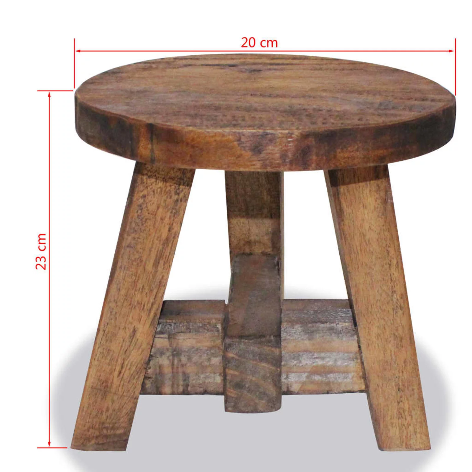 Tomshoo Stool Solid Reclaimed Wood