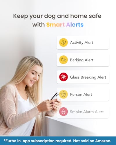 Furbo 360° Cat Camera - Unlock Camera & Smart Features w/Paid Plan: Home Security & Pet Safety Alerts, Rotating Treat Dispenser w/Speaker, Smart Cam w/Phone App (Subscription Required, 3mo Minimum)