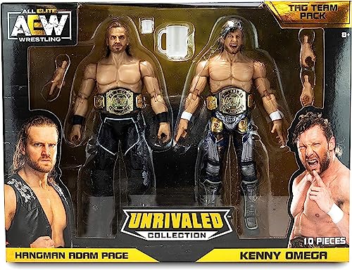 All Elite Wrestling UNRIVALED 2 Pack - The Young Bucks - 6-Inch Matt Jackson and Nick Jackson Figures with Accessories, Multi - Amazon Exclusive