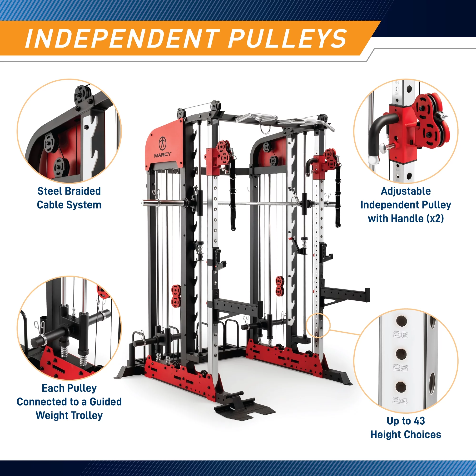 Marcy Pro Deluxe Smith Cage Home Gym System SM-7553
