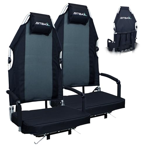 Padded Bleacher Seat – The Ultimate Reclining Stadium Chair with Full Back & Neck Support and 360° Swivel – Lightweight, Foldable, and Portable with Backpack Straps - Patent Pending