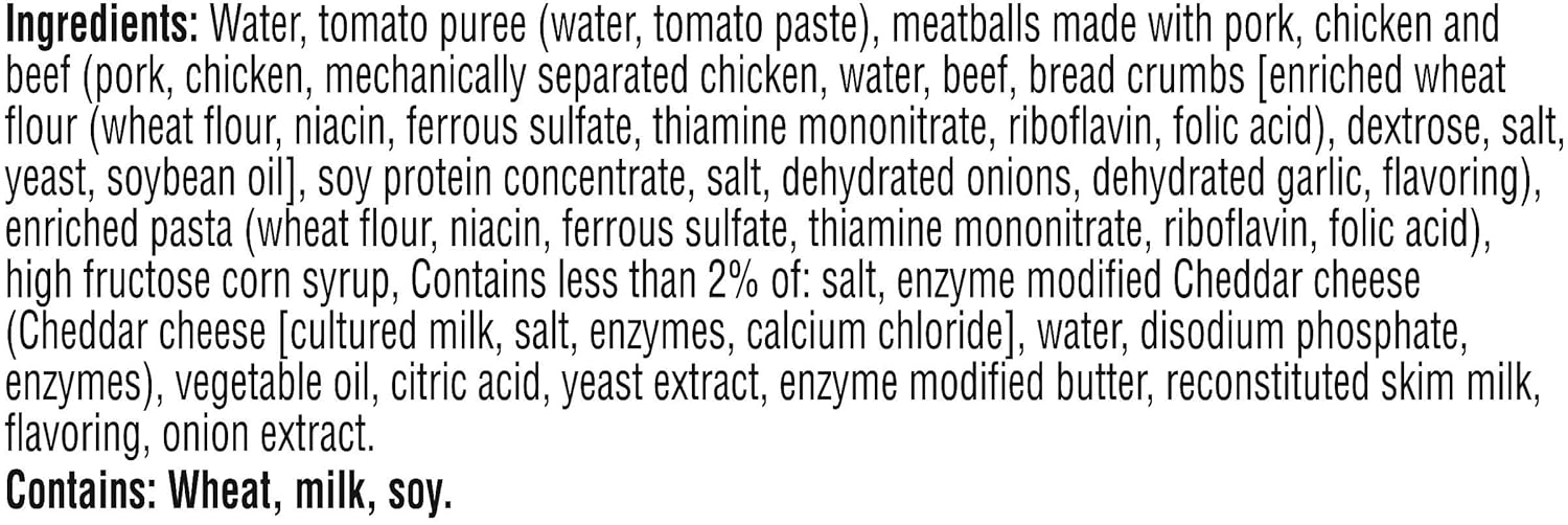 Campbell's SpaghettiOs Pasta with Meatballs, 15.6 Ounce Can