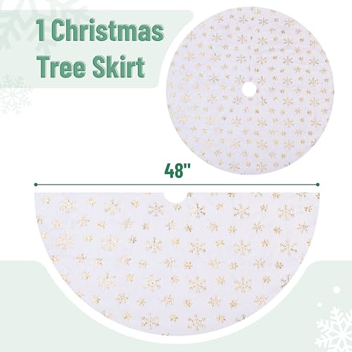 Mr. Pen- Christmas Tree Skirt 48 inches, Knitted Christmas Skirt Tree, Xmas Tree Skirt