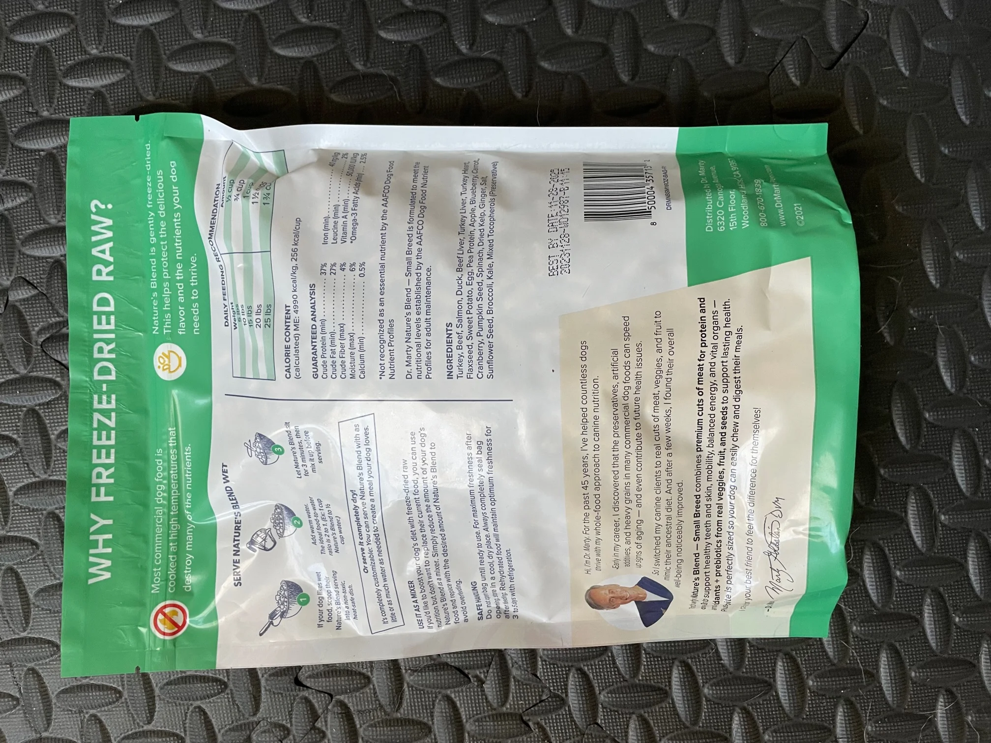 Dr. Marty Biologically Balanced Nutrition Freeze-Dried Raw Dog Food for Small Dogs, 6 oz