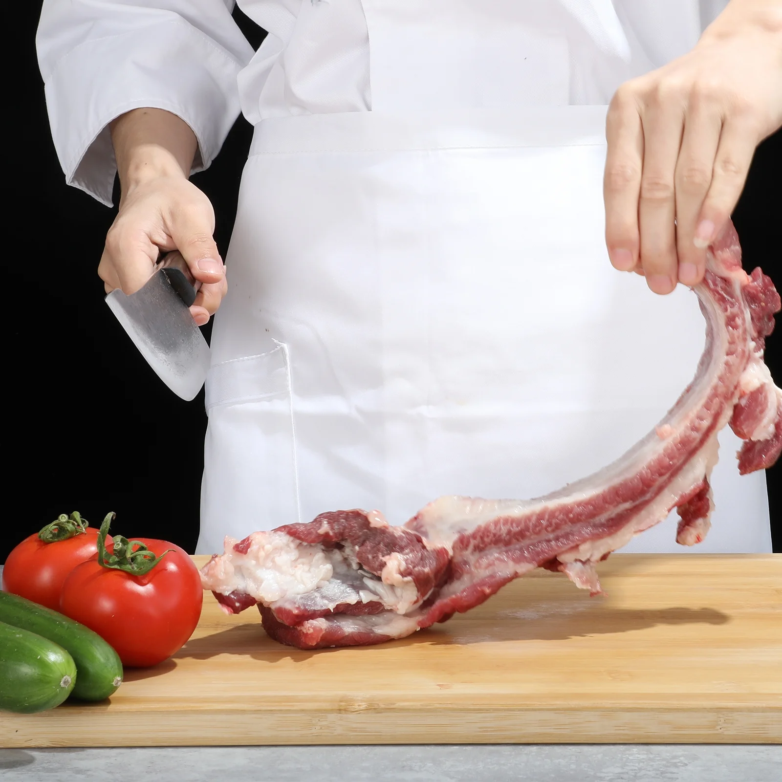 Butcher Knife Meat Cleaver Heavy Duty Bone Knife Full Tang Bone Cutting Knife 65 High Carbon Manganese Steel and Rosewood 8.46 inch Cleaver Knife for Kitchen Slaughterhouse Restaurant