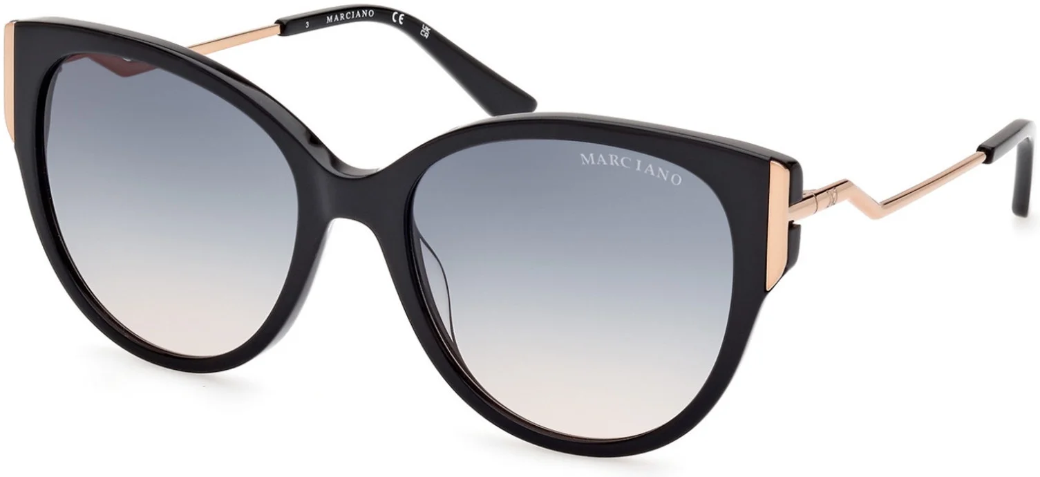 Sunglasses Guess By Marciano GM 0834 01W Shiny Black, Rose Gold