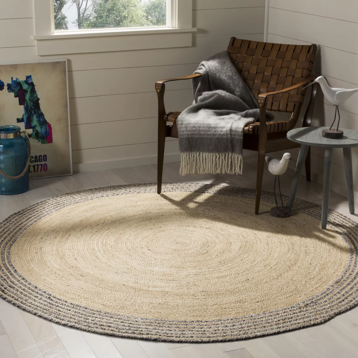 SAFAVIEH Cape Cod CAP204C Ivory / Steel Grey Rug
