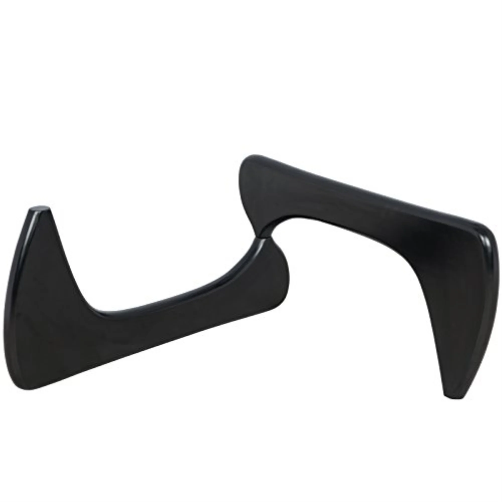 LeisureMod Imperial Triangle Wooden Glass Top Coffee Table in Black