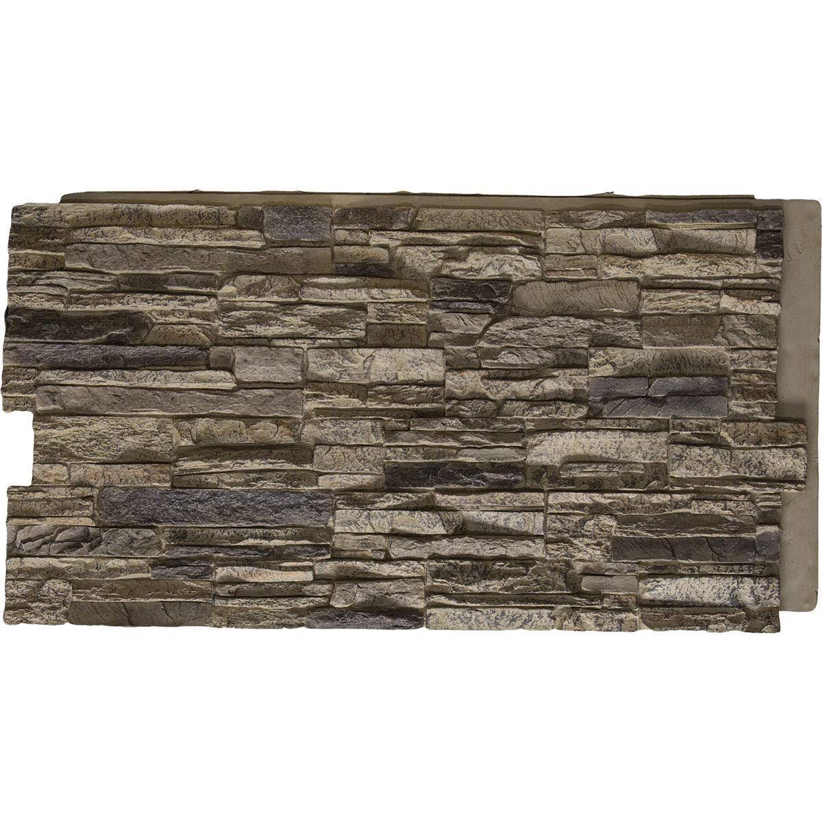 Canyon Ridge Stacked Stone, Stonewall Faux Stone Siding Panel (Colfax)