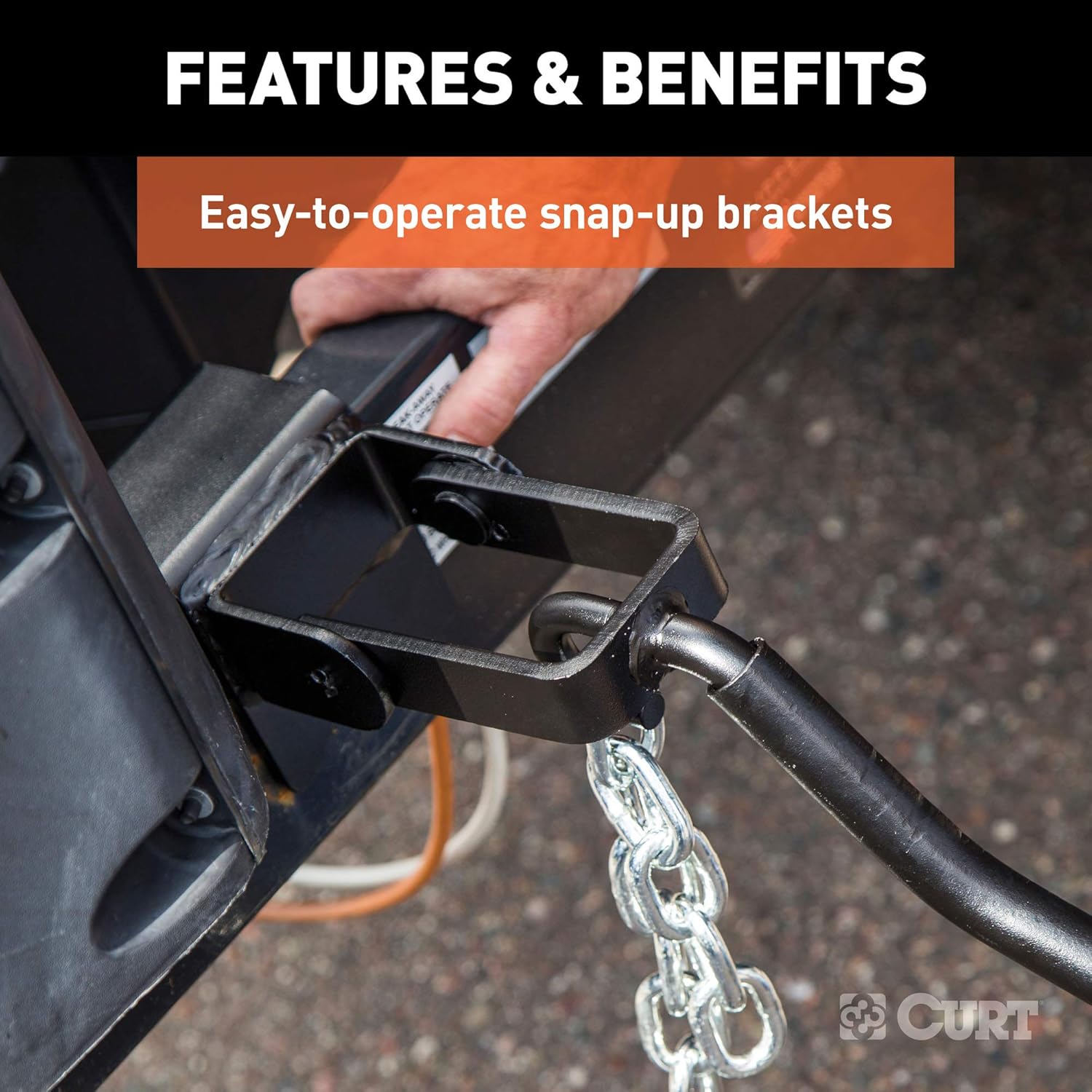 CURT 17052 Round Bar Weight Distribution Hitch with Integrated Lubrication, Up to 10K, 2-Inch Shank