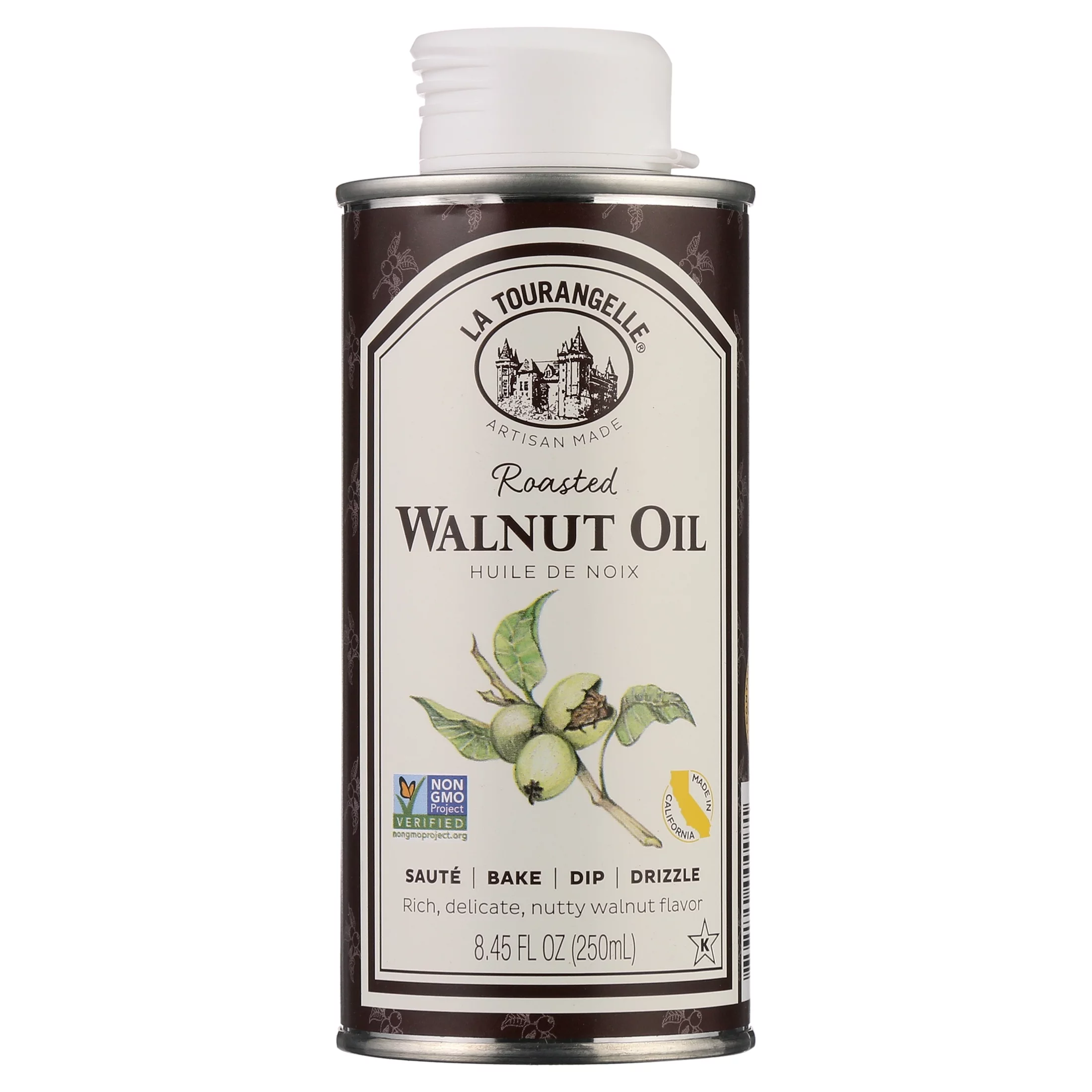 La Tourangelle,Trio of Oils Gift Box - Roasted Walnut, Delicate Avocado, Toasted Sesame Oil, Pack of 3 x 8.45 oz