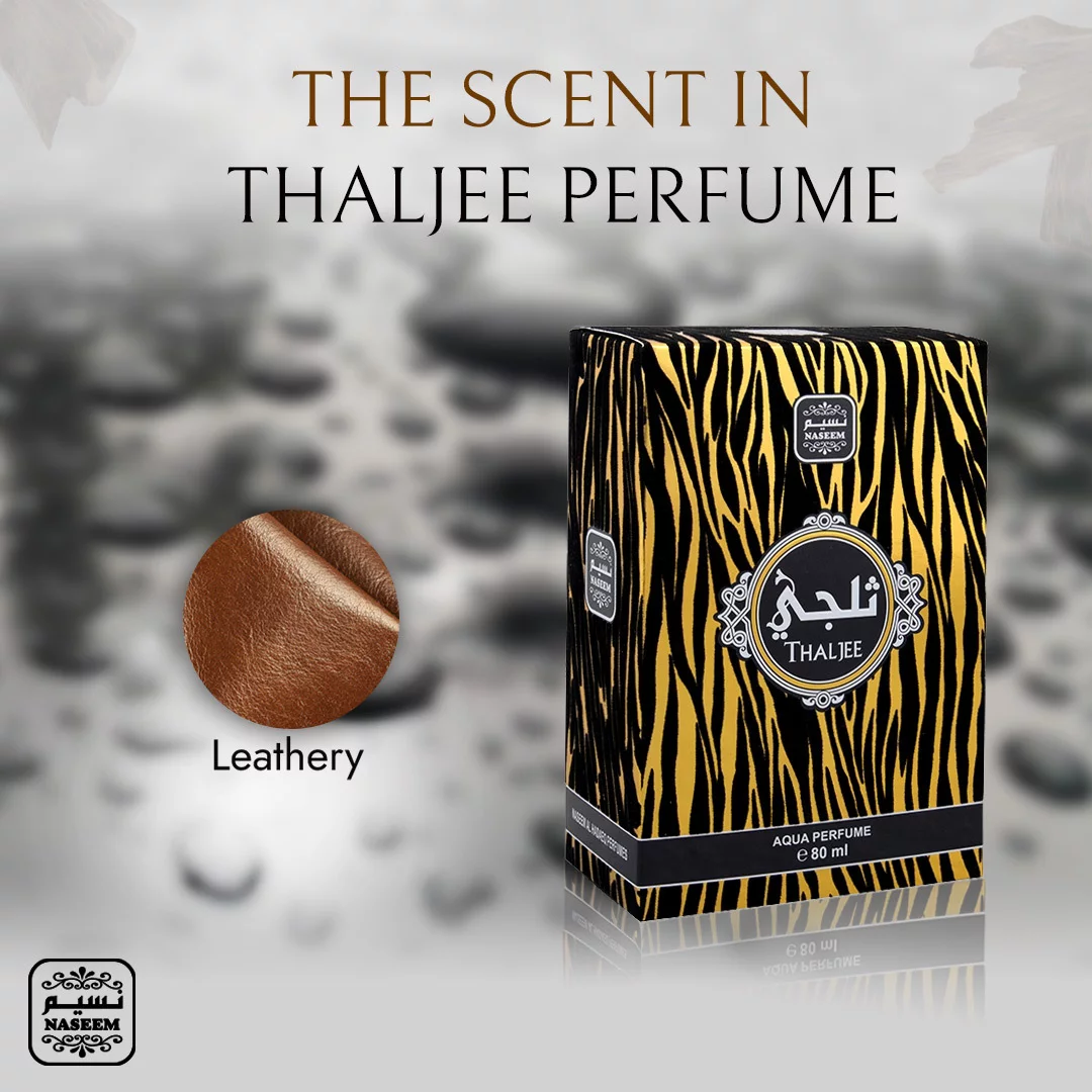 Thaljee Aqua Perfume Arabic Non Alcoholic Fresh Rose Leather Musk Men Parfum by Naseem