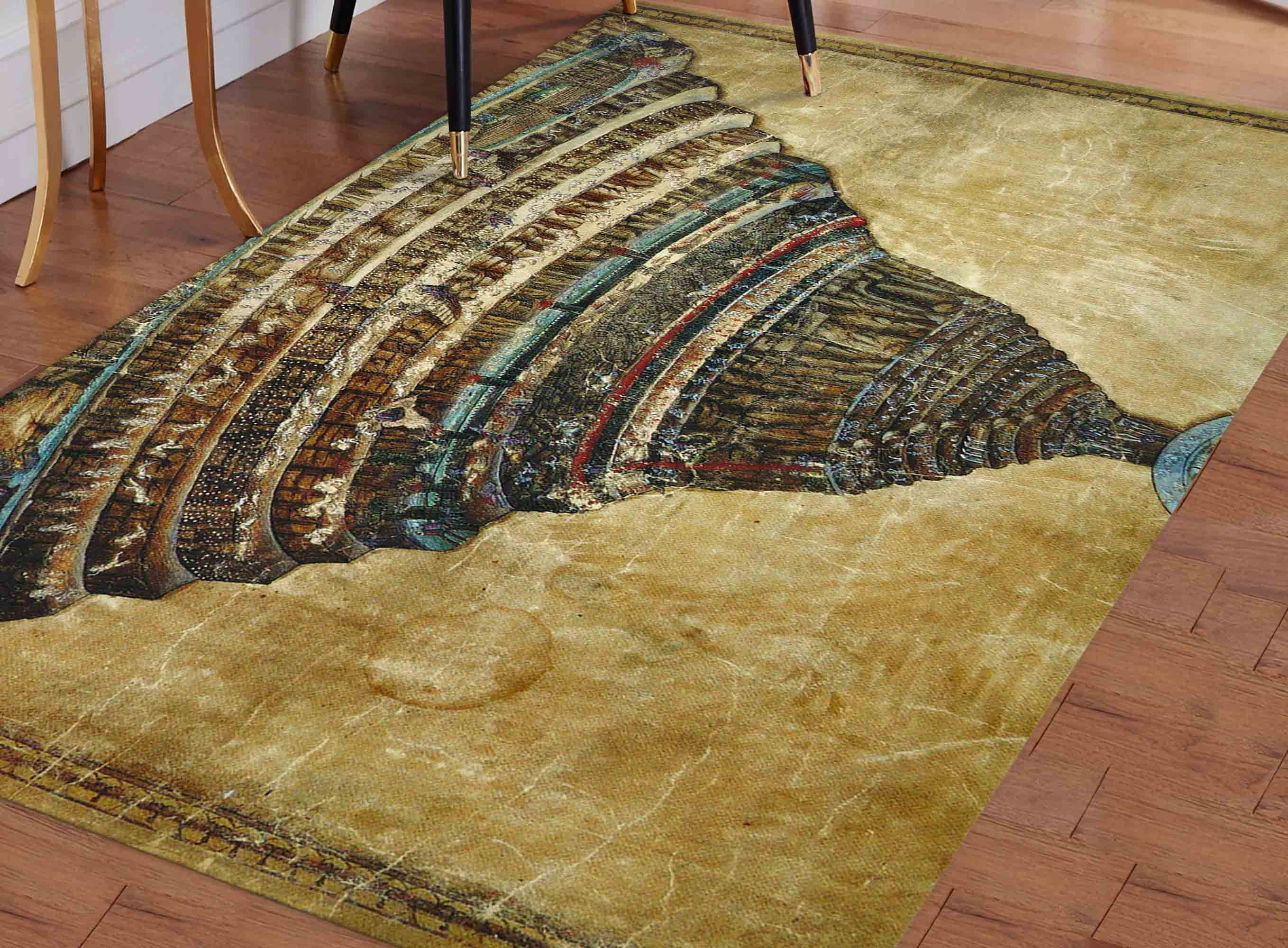 Map of Hell Rugs, Divine Rug, Famous Rug, Salon Rug, Salon Decor Rug, Living Room Rug, Housewarming Gift, Non-Slip Carpet, Gift Rug, 1.7'x2.3' - 50x70 cm