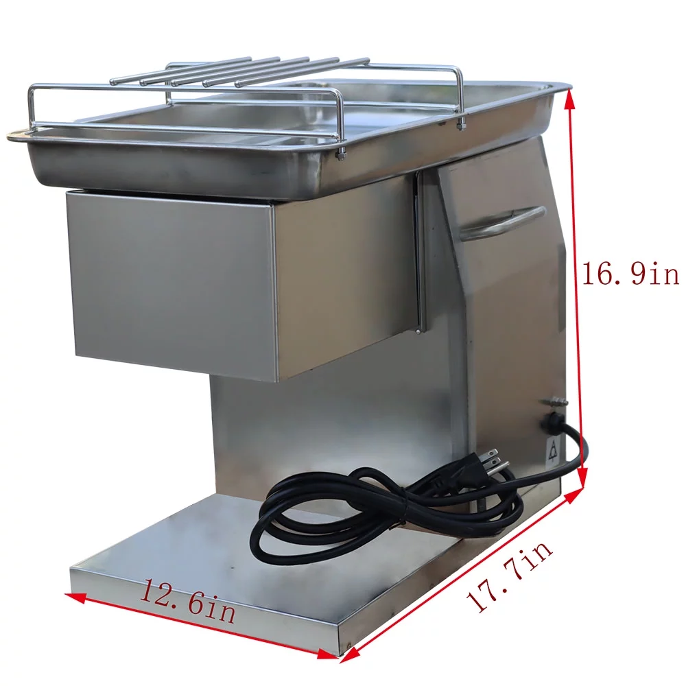 TECHTONGDA Qx Meat Cutter Machine Stainless Steel Meat Slicer 4MM Blade 250Kg/Hour