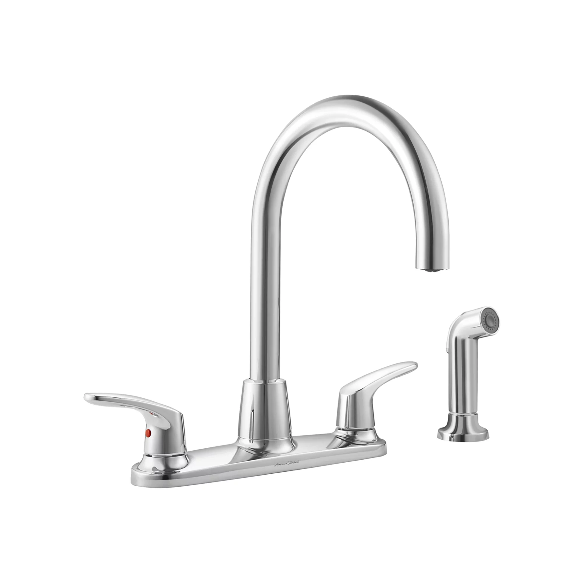 American Standard Colony Pro 2-Handle Standard Kitchen Faucet with Side Sprayer in Polished Chrome
