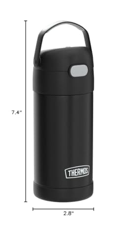 THERMOS FUNTAINER 16 Ounce Stainless Steel Vacuum Insulated Bottle with Wide Spout Lid, Apricot