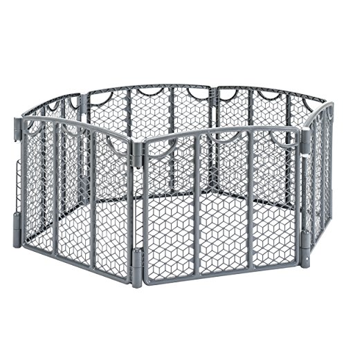 Evenflo Versatile Play Space Adjustable Play Area, Plastic, 8-Panel (Cool Gray)