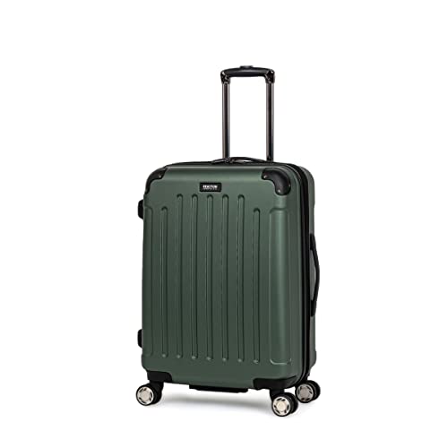 Kenneth Cole REACTION Renegade Luggage Expandable 8-Wheel Spinner Lightweight Hardside Suitcase, Navy Blue, 20-Inch Carry On