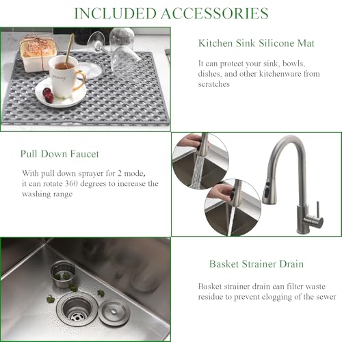 25 Inch Drop In Laundry Sink-Brovy 25