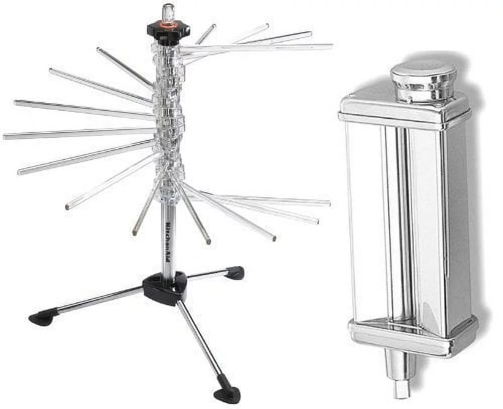 KitchenAid KsmPSA Stand-Mixer Pasta-Roller Attachment + metal rack