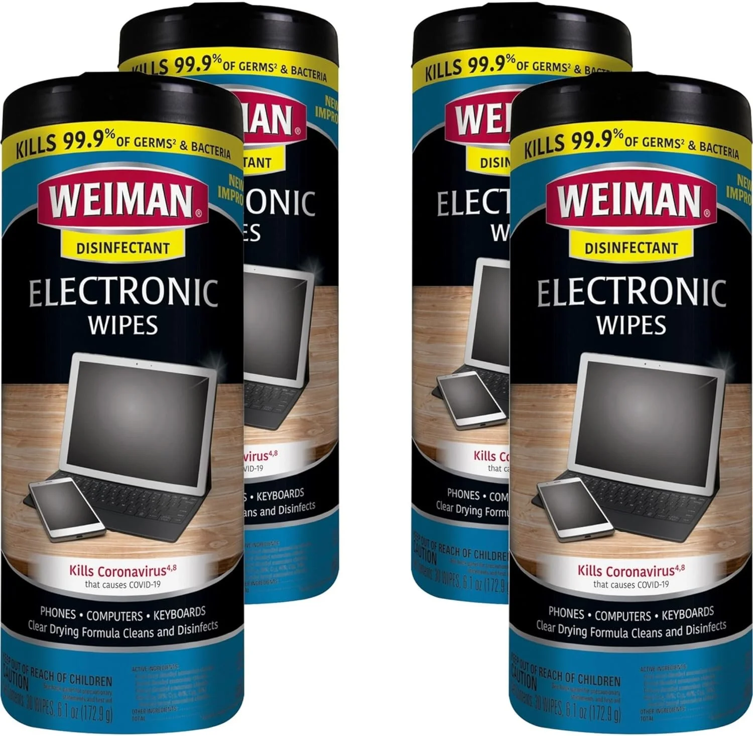Weiman Disinfecting Electronic Cleaning Wipes, 30 Count