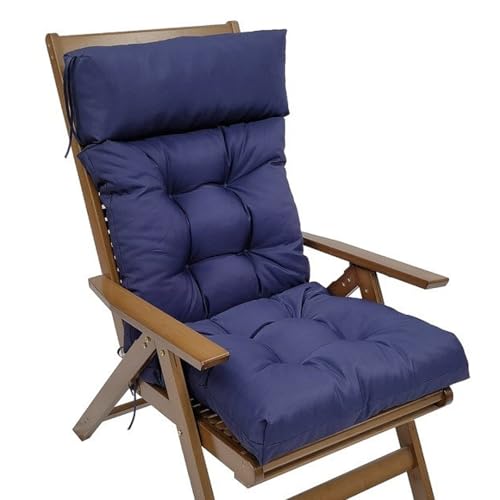 Srutirbo Outdoor High Back Chair Cushion, Water Resistant Rocking Chair Cushion with Ties, Replacement Lounger Chair Seat Cushion for Patio Furniture (Beige Leaf, 49 in)