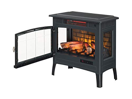 Duraflame 3D Infrared Electric Fireplace Stove with Remote Control - Black, DFI-5010-01