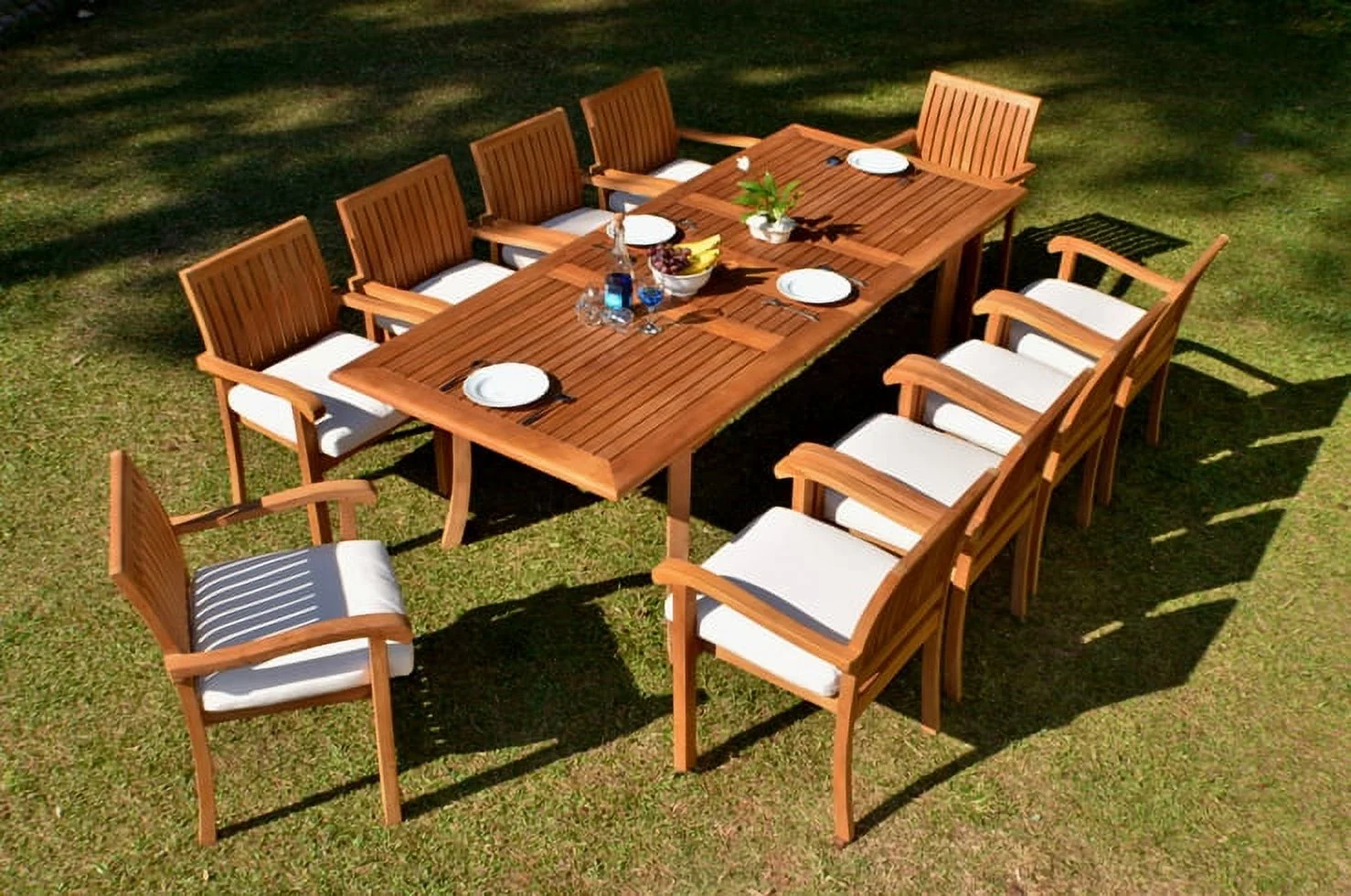 Teak Dining Set:10 Seater 11 Pc - 94